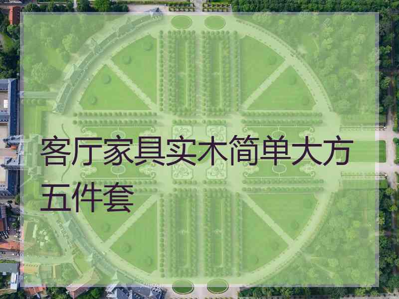 客厅家具实木简单大方五件套