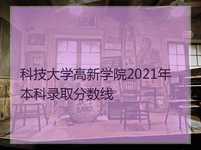 科技大学高新学院2021年本科录取分数线