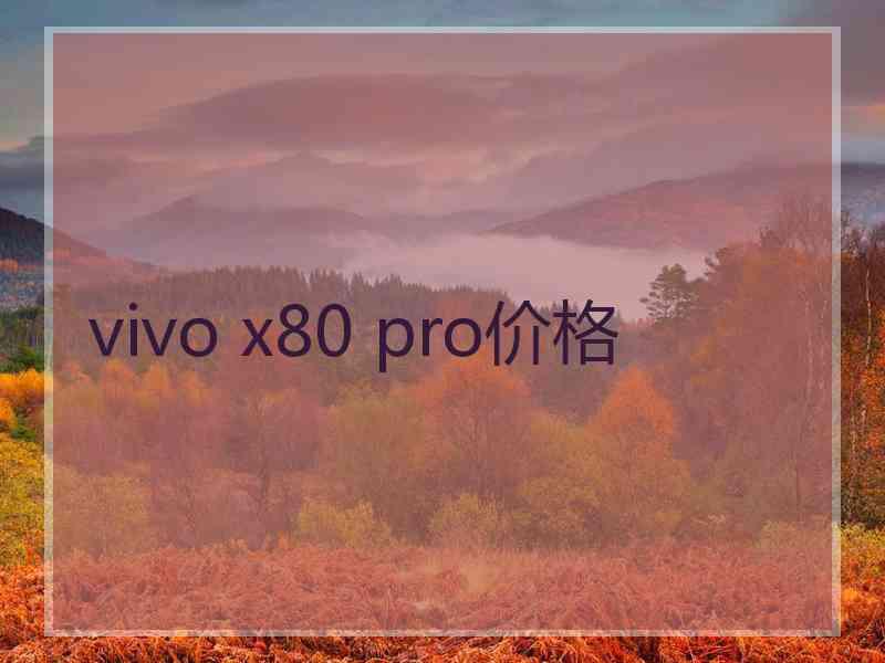 vivo x80 pro价格