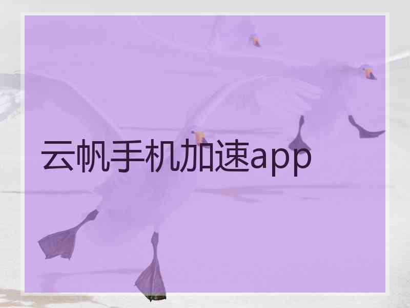 云帆手机加速app