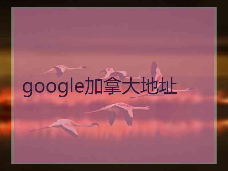 google加拿大地址