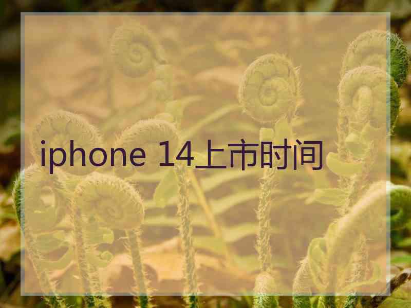 iphone 14上市时间