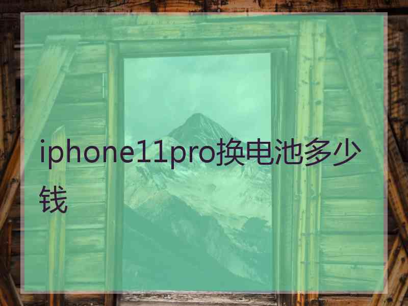 iphone11pro换电池多少钱