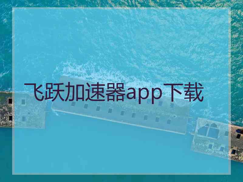 飞跃加速器app下载