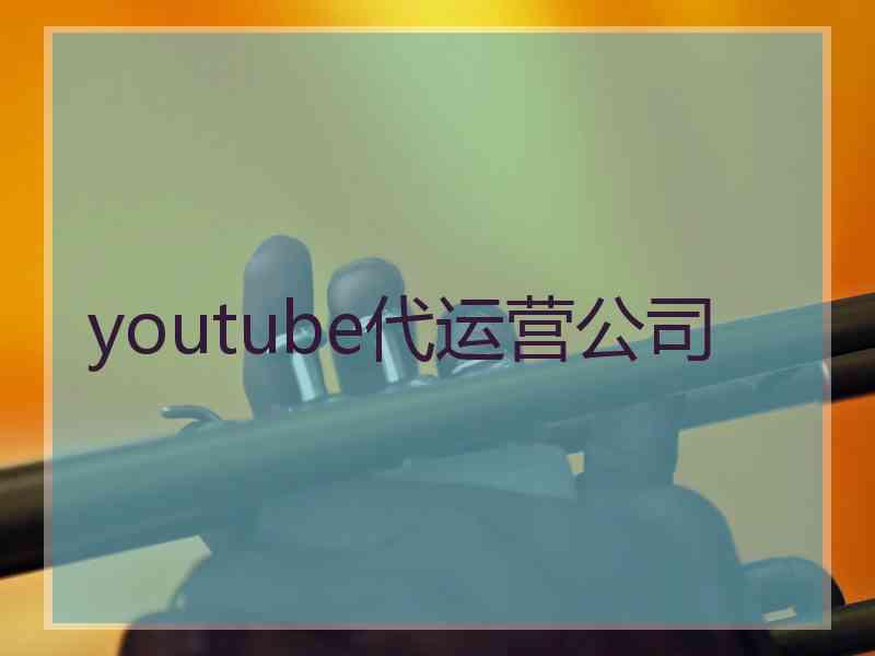 youtube代运营公司