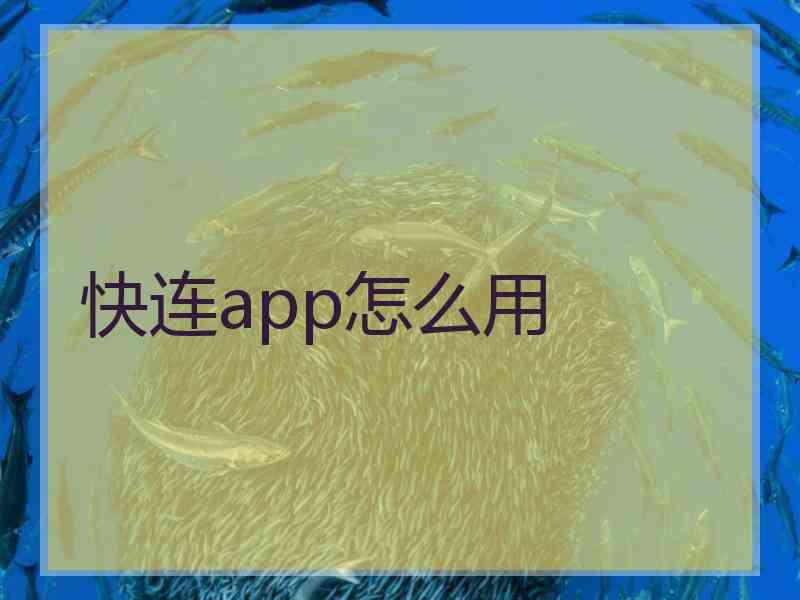 快连app怎么用