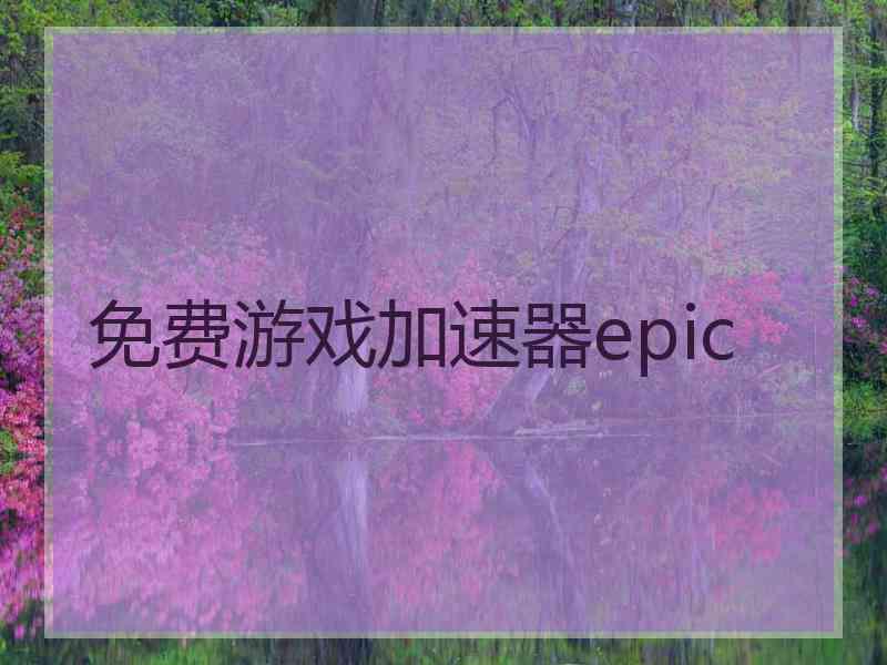 免费游戏加速器epic