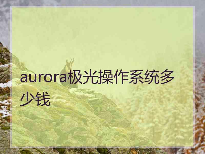 aurora极光操作系统多少钱