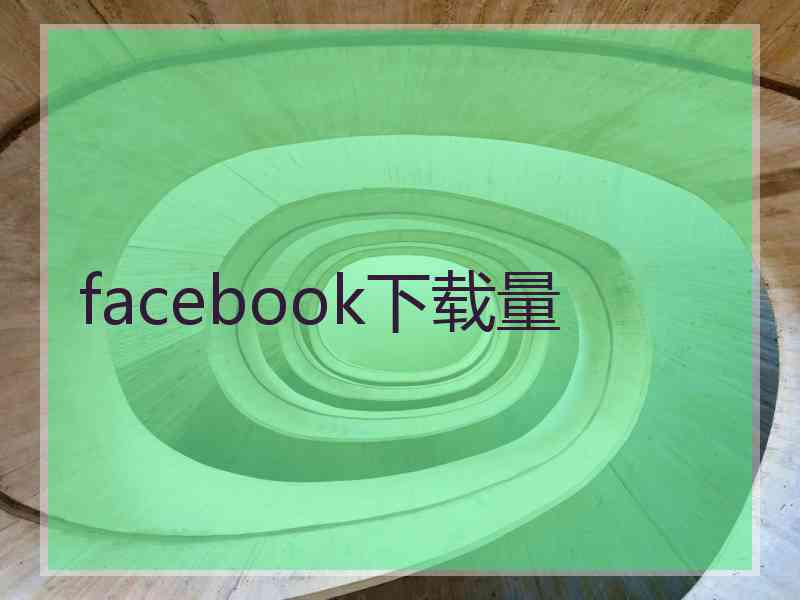 facebook下载量