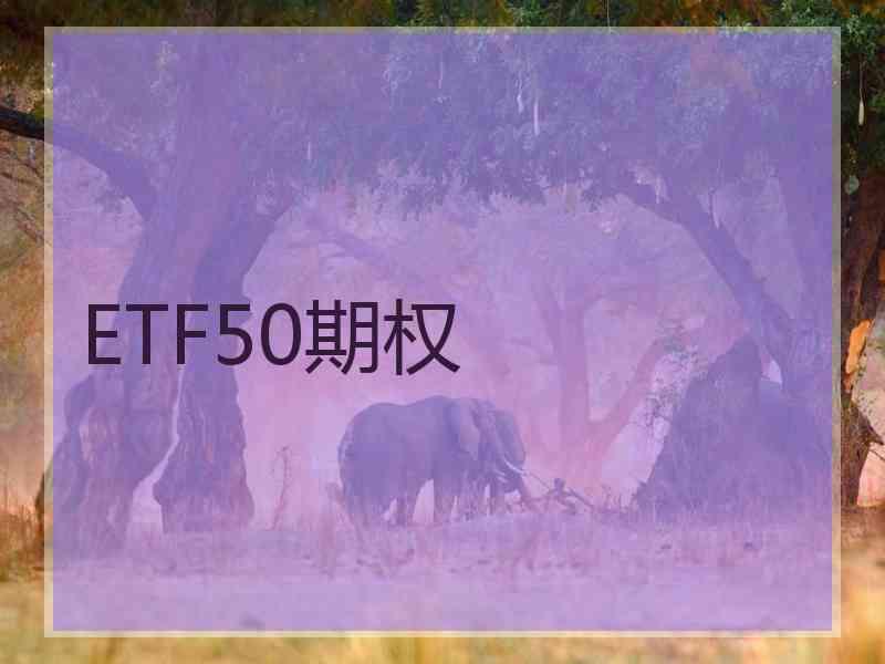 ETF50期权