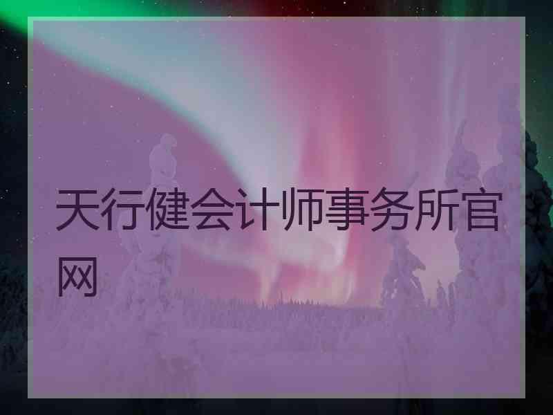 天行健会计师事务所官网