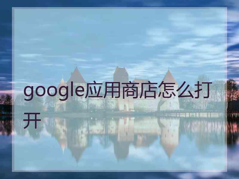 google应用商店怎么打开