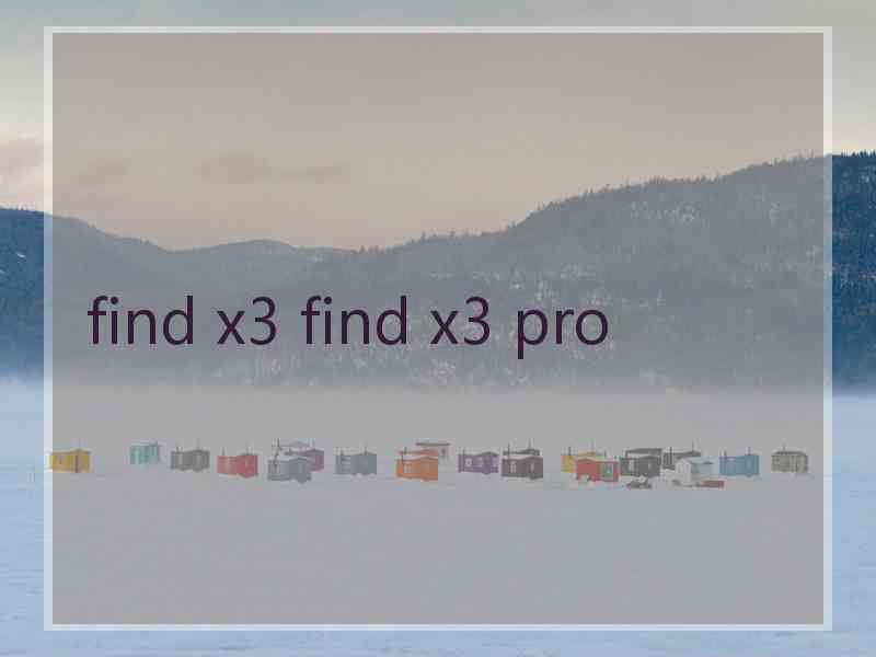 find x3 find x3 pro