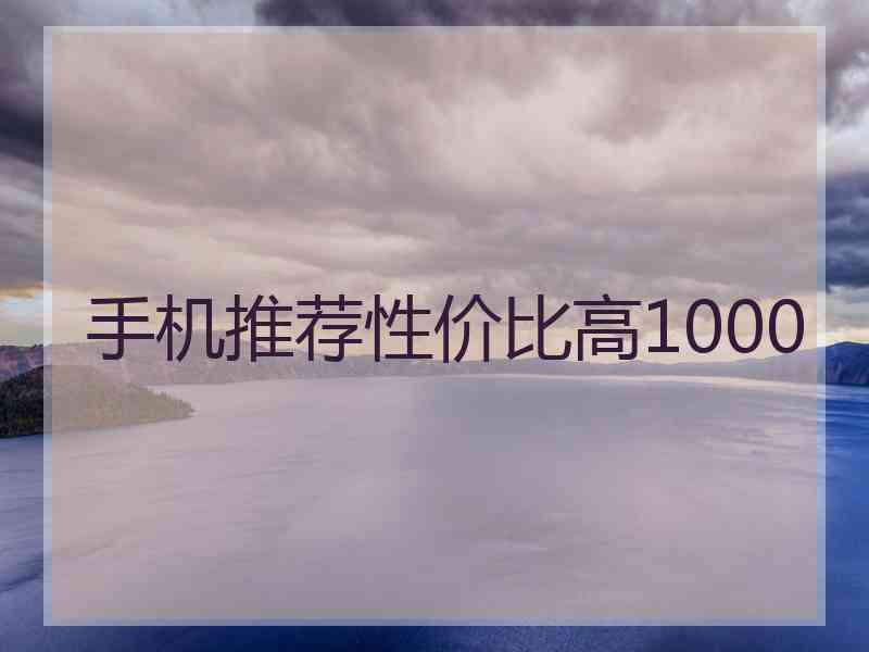 手机推荐性价比高1000