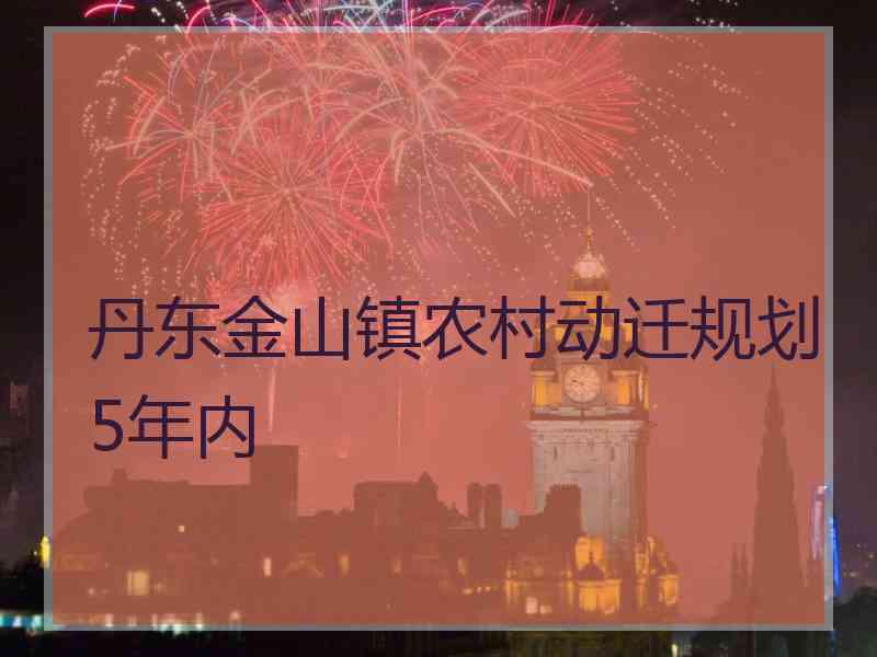 丹东金山镇农村动迁规划5年内