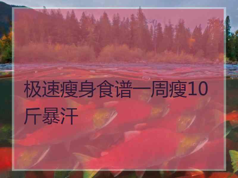 极速瘦身食谱一周瘦10斤暴汗