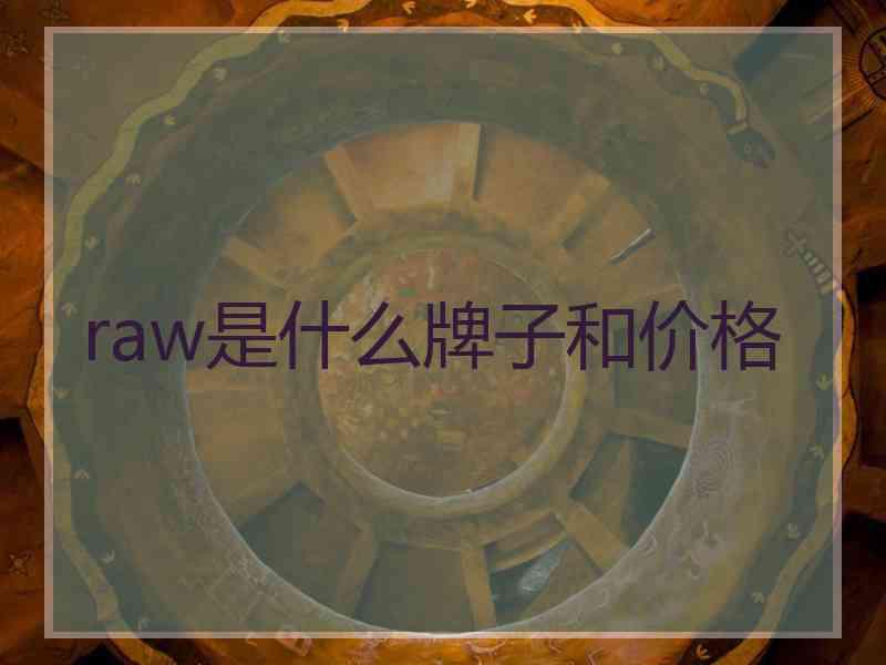 raw是什么牌子和价格