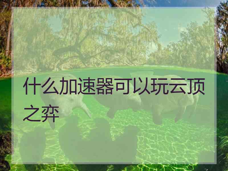 什么加速器可以玩云顶之弈