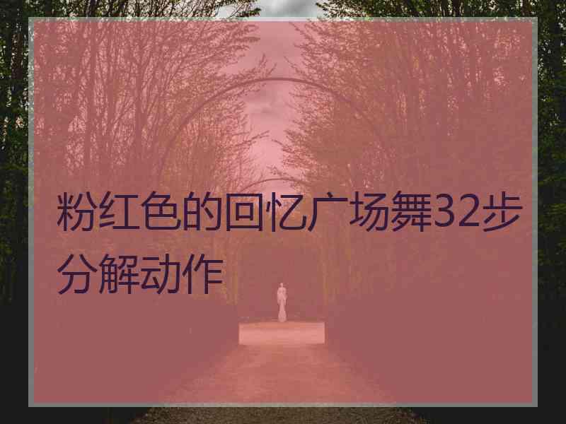 粉红色的回忆广场舞32步分解动作