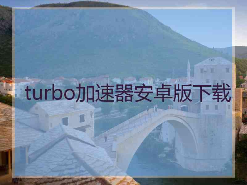 turbo加速器安卓版下载