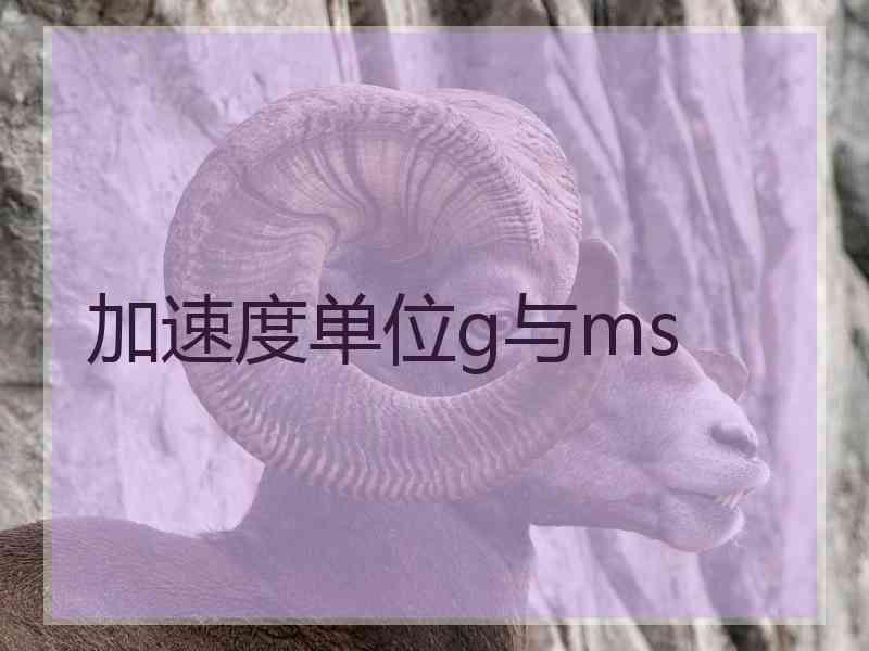 加速度单位g与ms