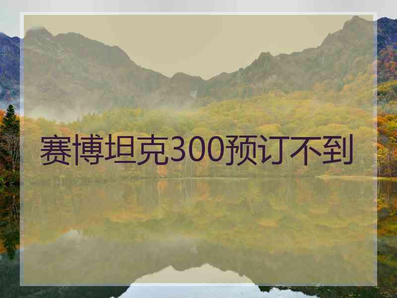 赛博坦克300预订不到