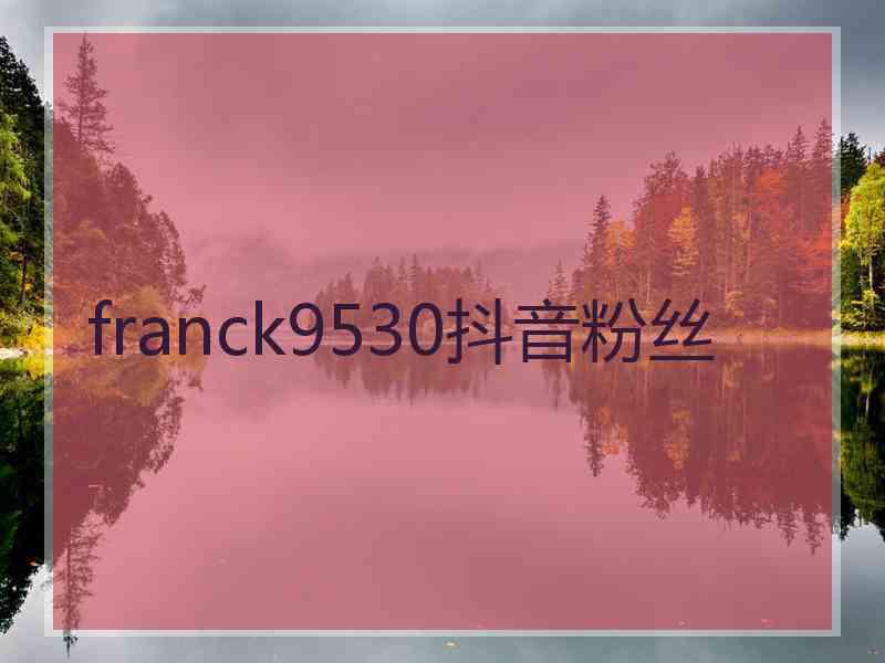 franck9530抖音粉丝