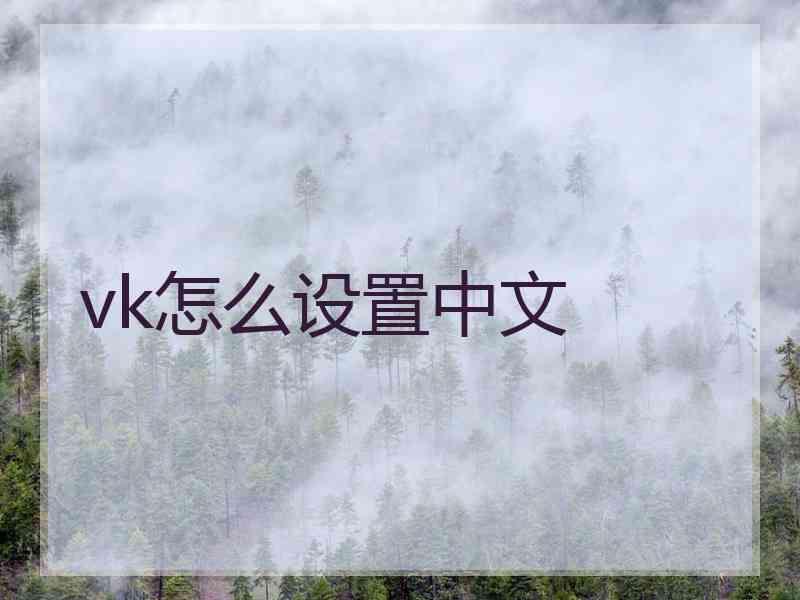 vk怎么设置中文