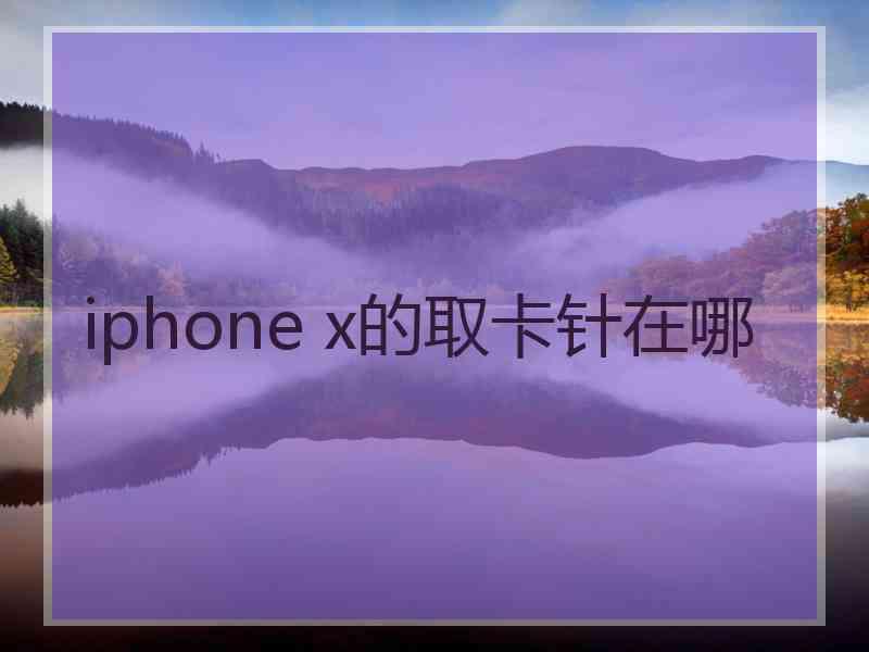 iphone x的取卡针在哪