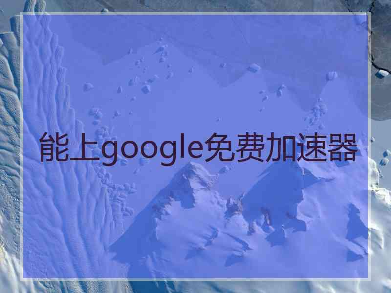 能上google免费加速器