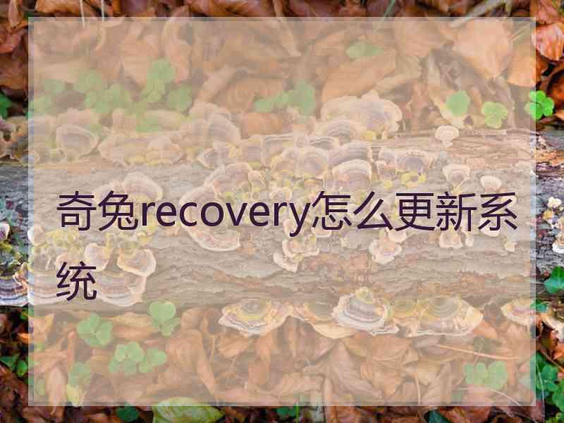 奇兔recovery怎么更新系统