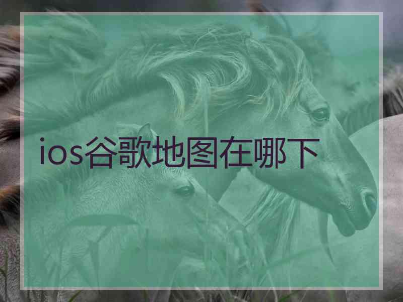 ios谷歌地图在哪下