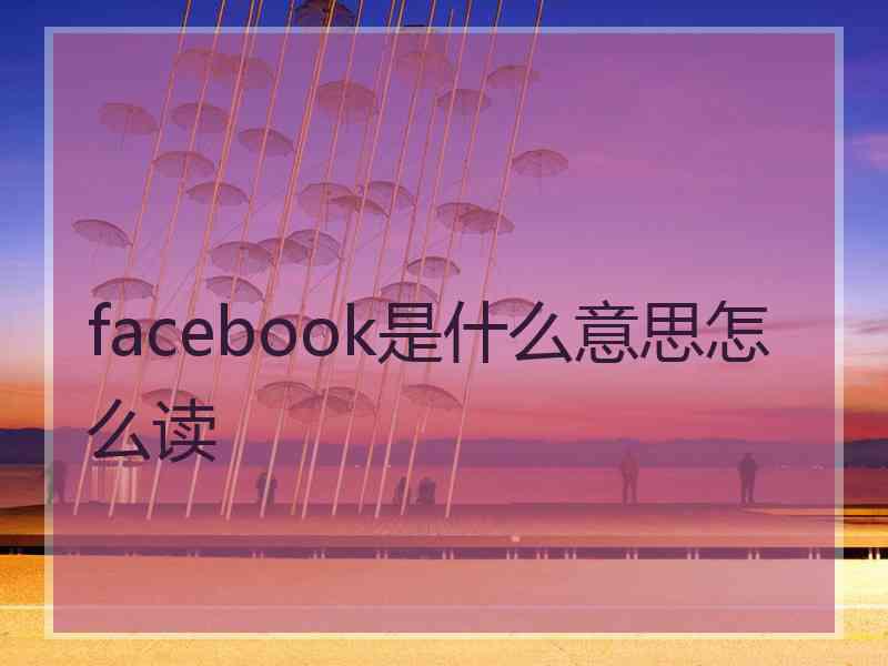 facebook是什么意思怎么读