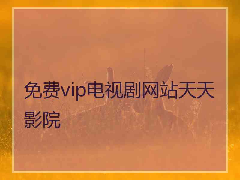 免费vip电视剧网站天天影院