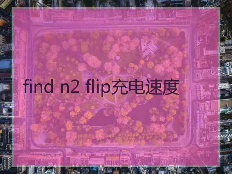 find n2 flip充电速度