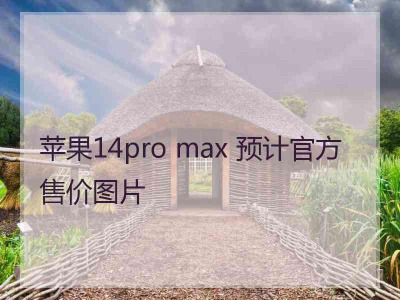 苹果14pro max 预计官方售价图片