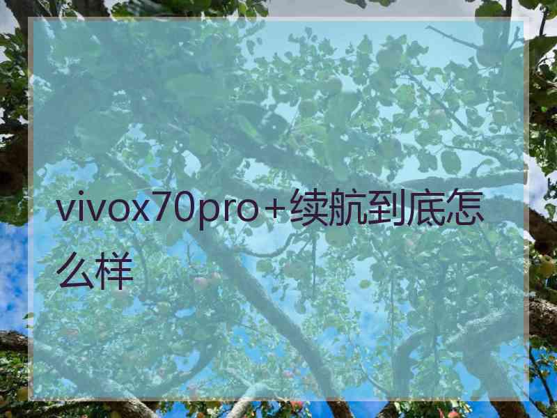 vivox70pro+续航到底怎么样