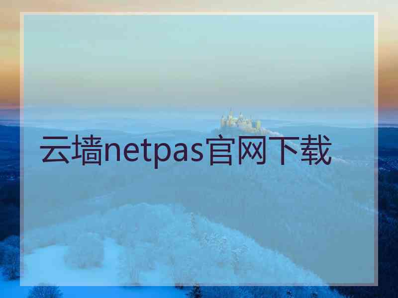 云墙netpas官网下载