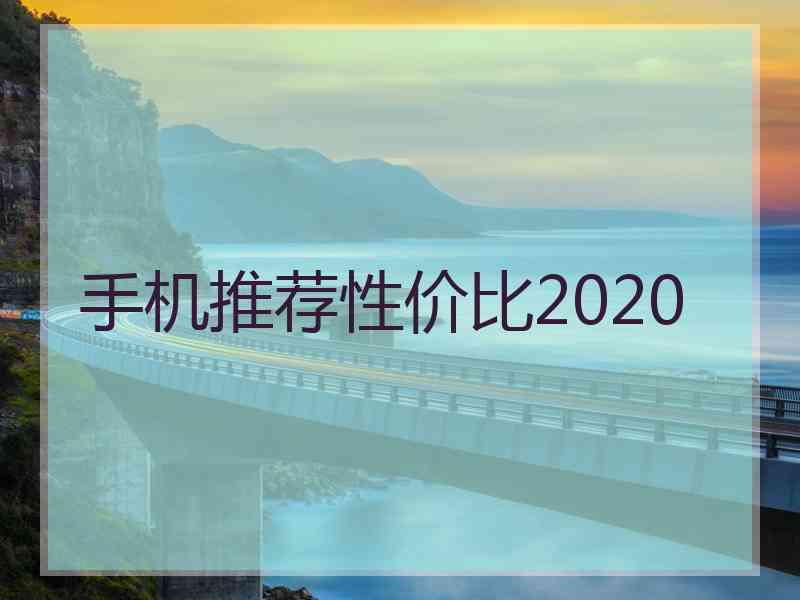 手机推荐性价比2020