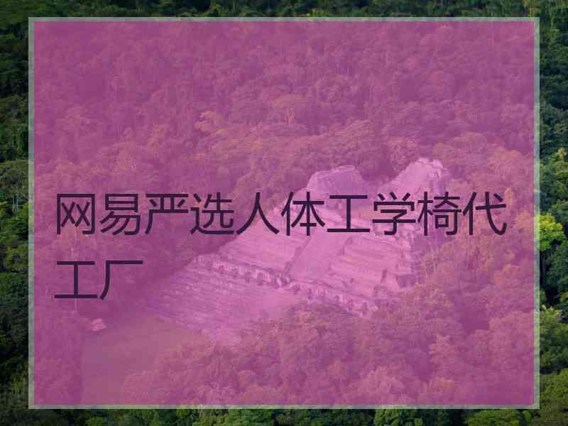 网易严选人体工学椅代工厂