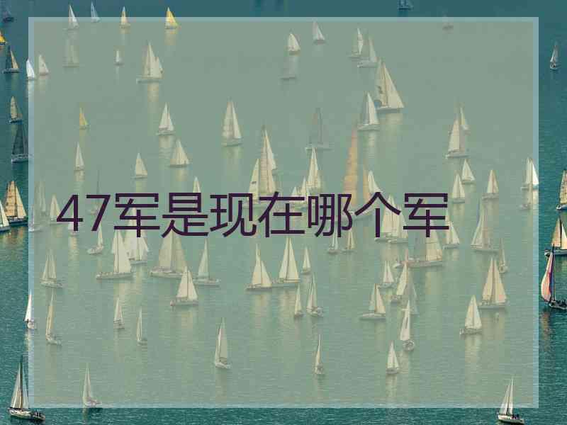 47军是现在哪个军