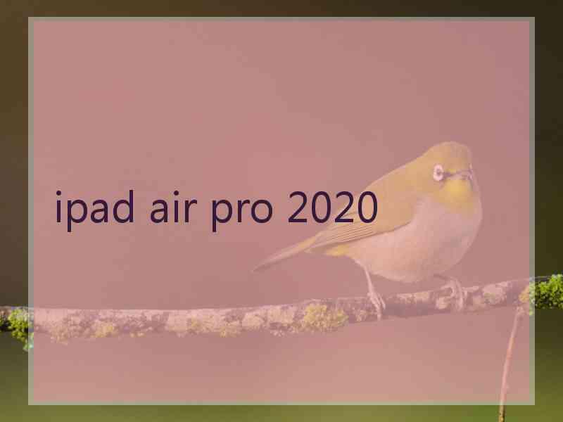 ipad air pro 2020