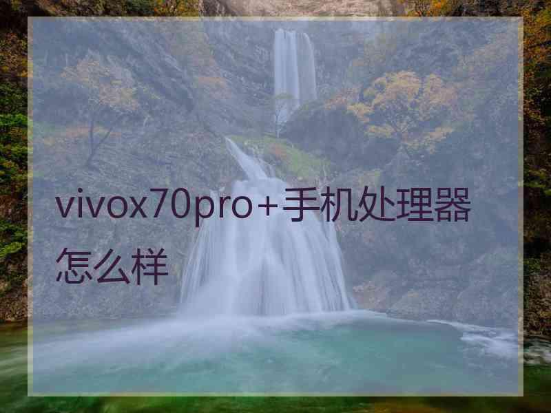 vivox70pro+手机处理器怎么样