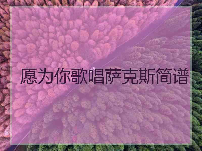 愿为你歌唱萨克斯简谱