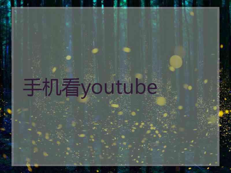 手机看youtube