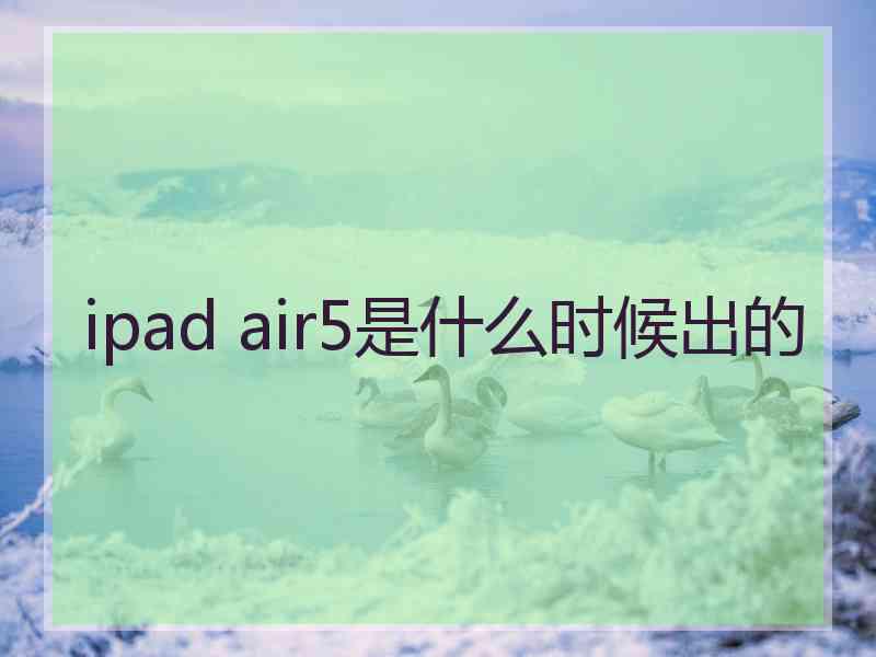 ipad air5是什么时候出的