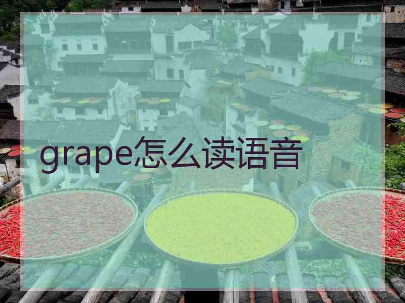 grape怎么读语音