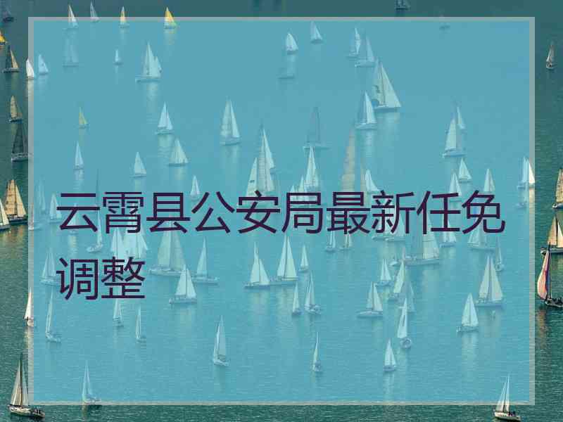 云霄县公安局最新任免调整