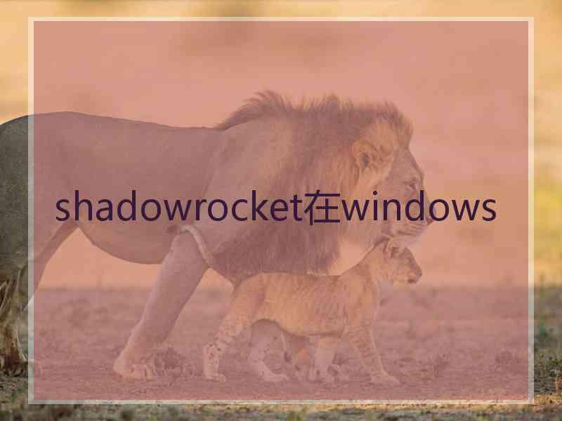 shadowrocket在windows