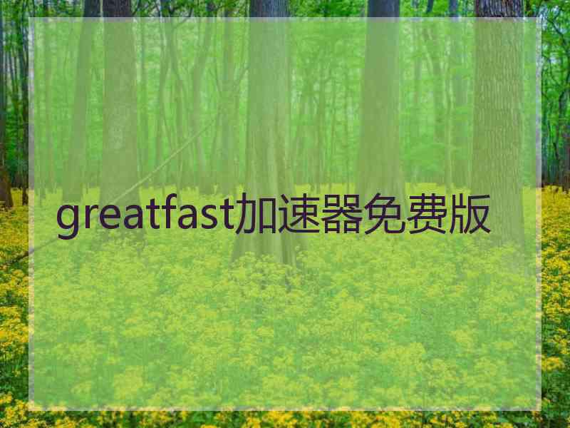 greatfast加速器免费版